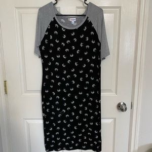 LuLaRoe Julia, raccoon print, size large